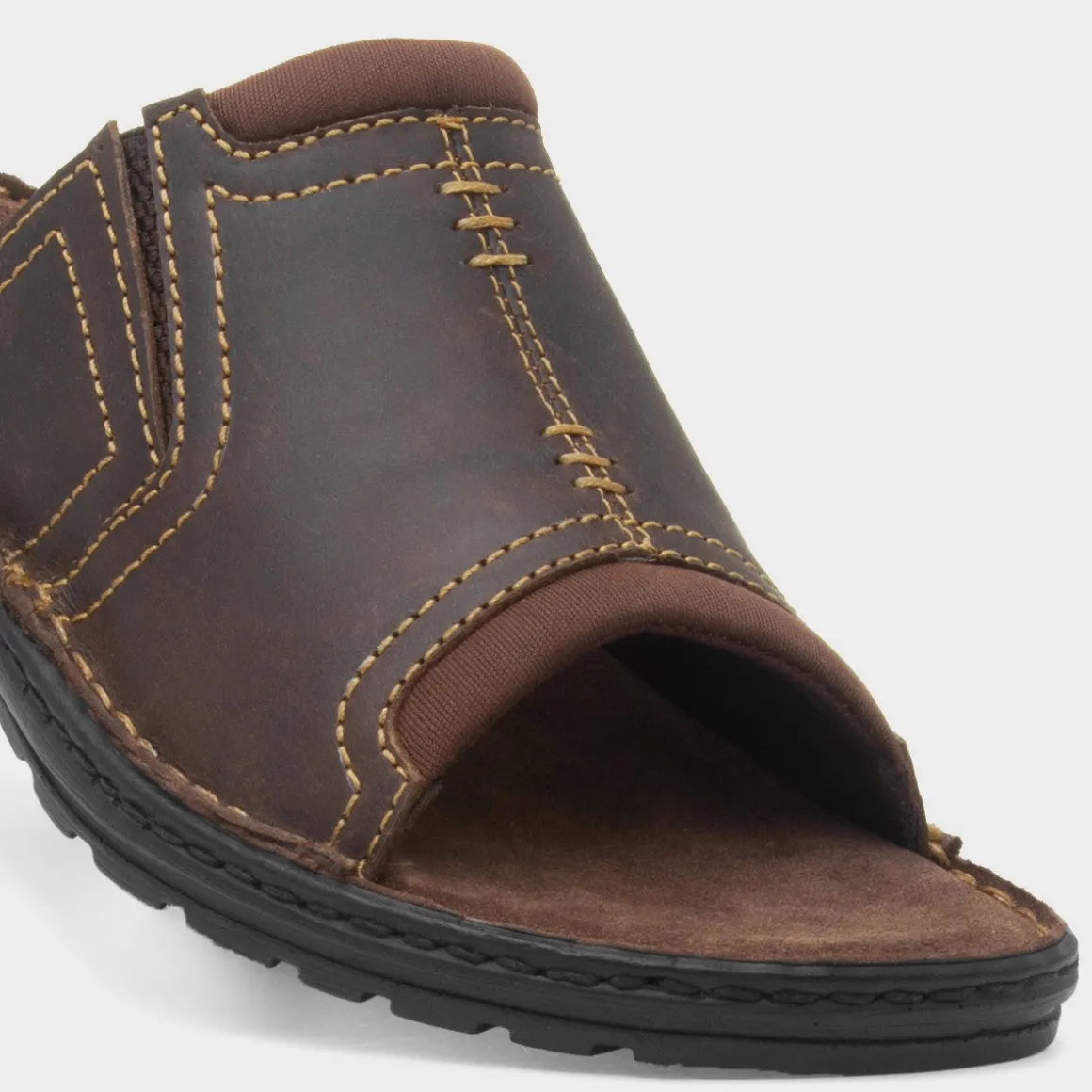 Osaga Yellowstone Mens Brown Leather Mule Sandal