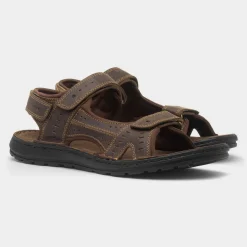 Osaga Yosemite Mens Brown Leather Sandal