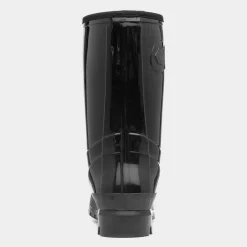 Rainstorm Womens Black Patent Warm Lined Welly
