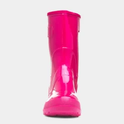 Rainstorm Womens Pink Patent Warm Lined Welly