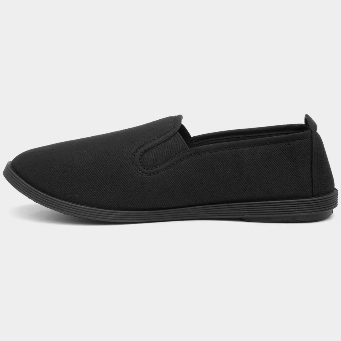 Red Fish Bamba Womens Black Slip On Canvas Shoe
