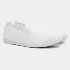 Red Fish Bamba Womens White Slip On Canvas Shoe