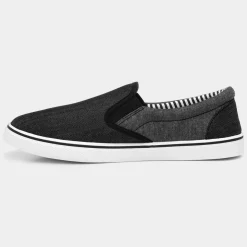 Red Fish Bryce Mens Black Slip On Canvas