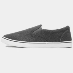 Red Fish Bryce Mens Dark Grey Slip On Canvas