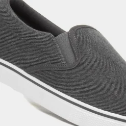 Red Fish Bryce Mens Dark Grey Slip On Canvas