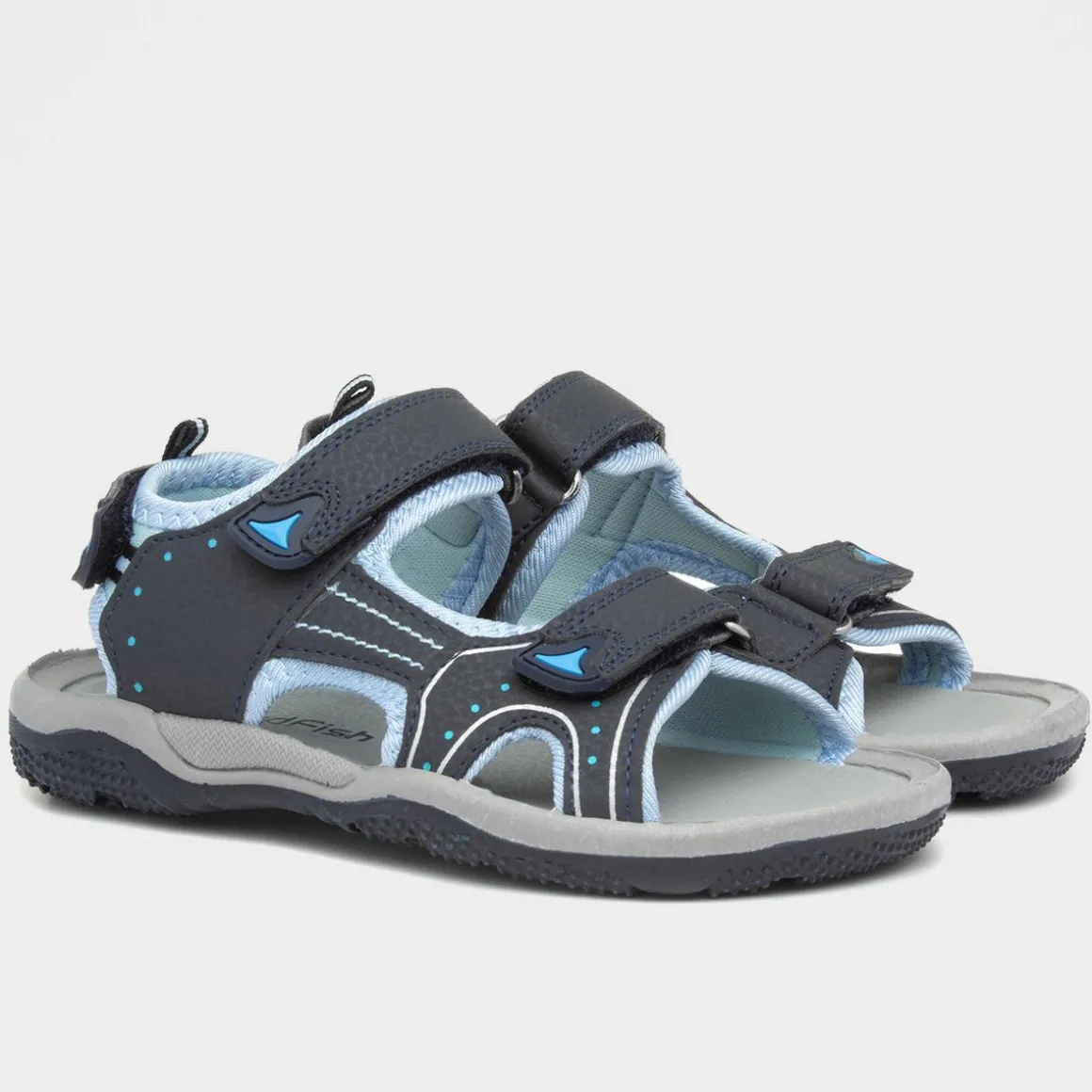 Red Fish Cain Boys Blue Sports Sandal
