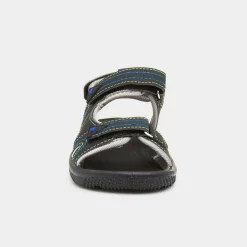 Red Fish Carl Boys Black Easy Fasten Sandal