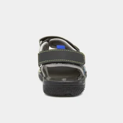 Red Fish Carl Boys Black Easy Fasten Sandal