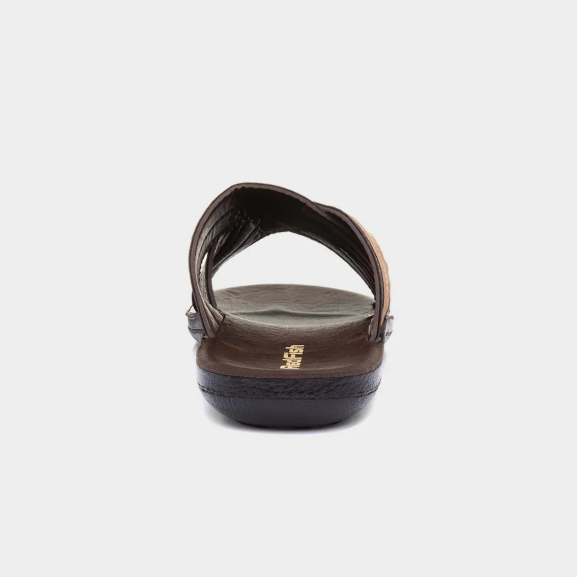 Red Fish Edgar Mens Dark Brown Mule Sandal