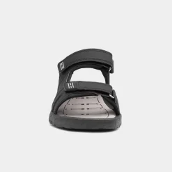 Red Fish Edward Mens Black Easy Fasten Sandals