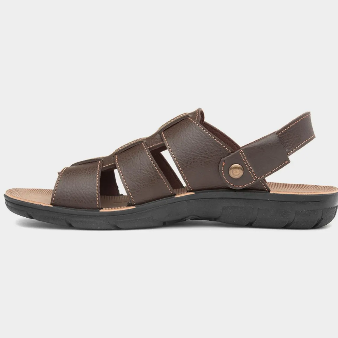 Red Fish Elmer Mens Brown Mule Sandal