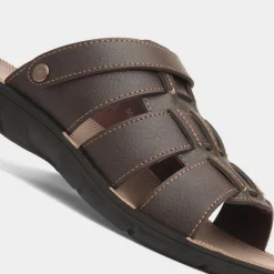 Red Fish Elmer Mens Brown Mule Sandal