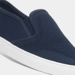 Red Fish Harry Mens Blue Knitted Slip On Canvas