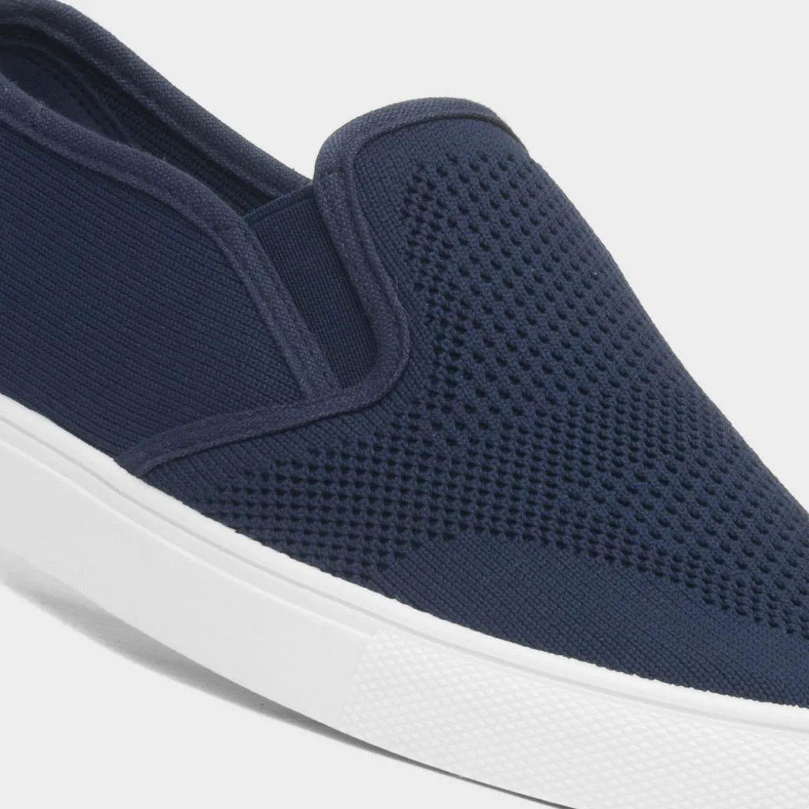 Red Fish Harry Mens Blue Knitted Slip On Canvas