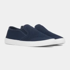 Red Fish Harry Mens Blue Knitted Slip On Canvas