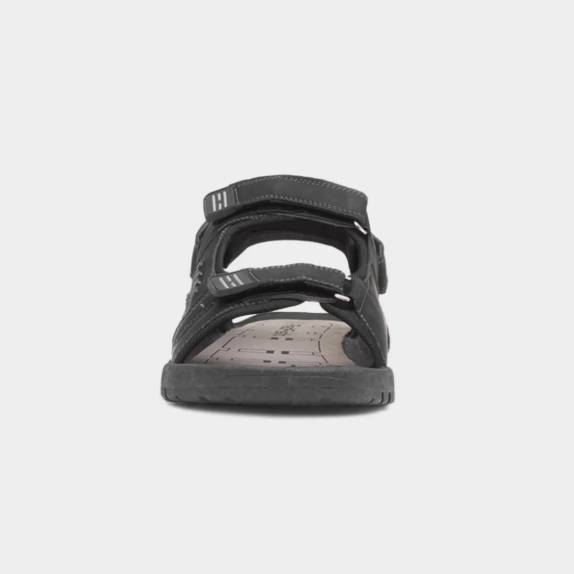 Red Fish Hayden Mens Black Easy Fasten Sandal
