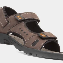 Red Fish Hayden Mens Brown Easy Fasten Sandal