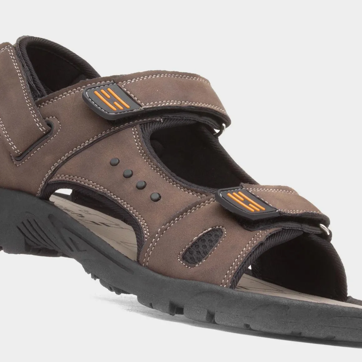 Red Fish Hayden Mens Brown Easy Fasten Sandal