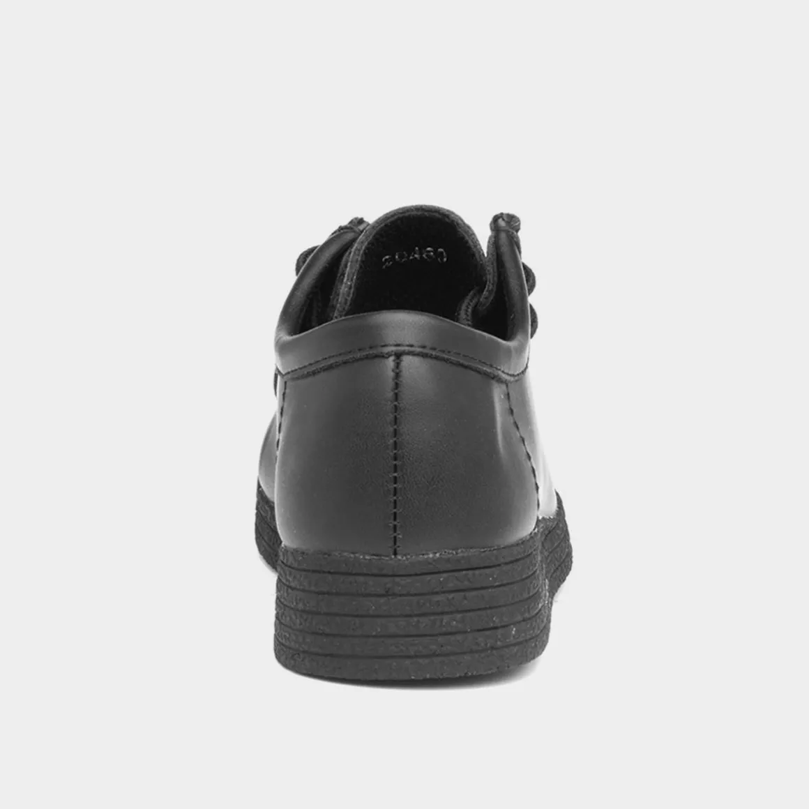 Red Fish Iggy Kids Black Coated Leather Shoe