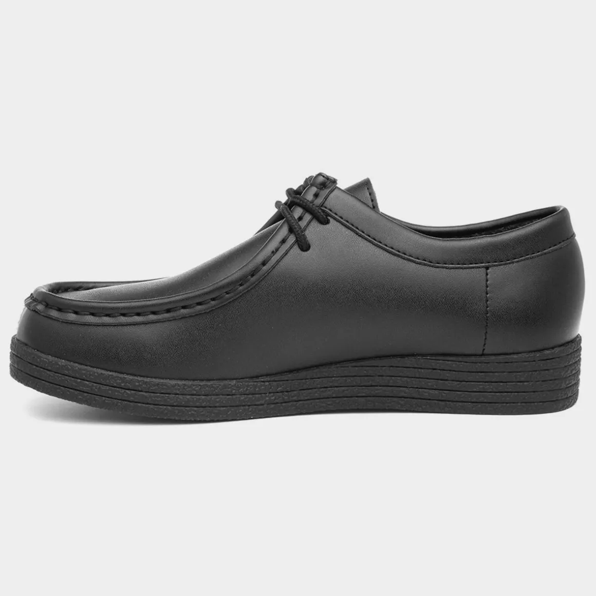 Red Fish Iggy Womens Black Coated Leather Shoe