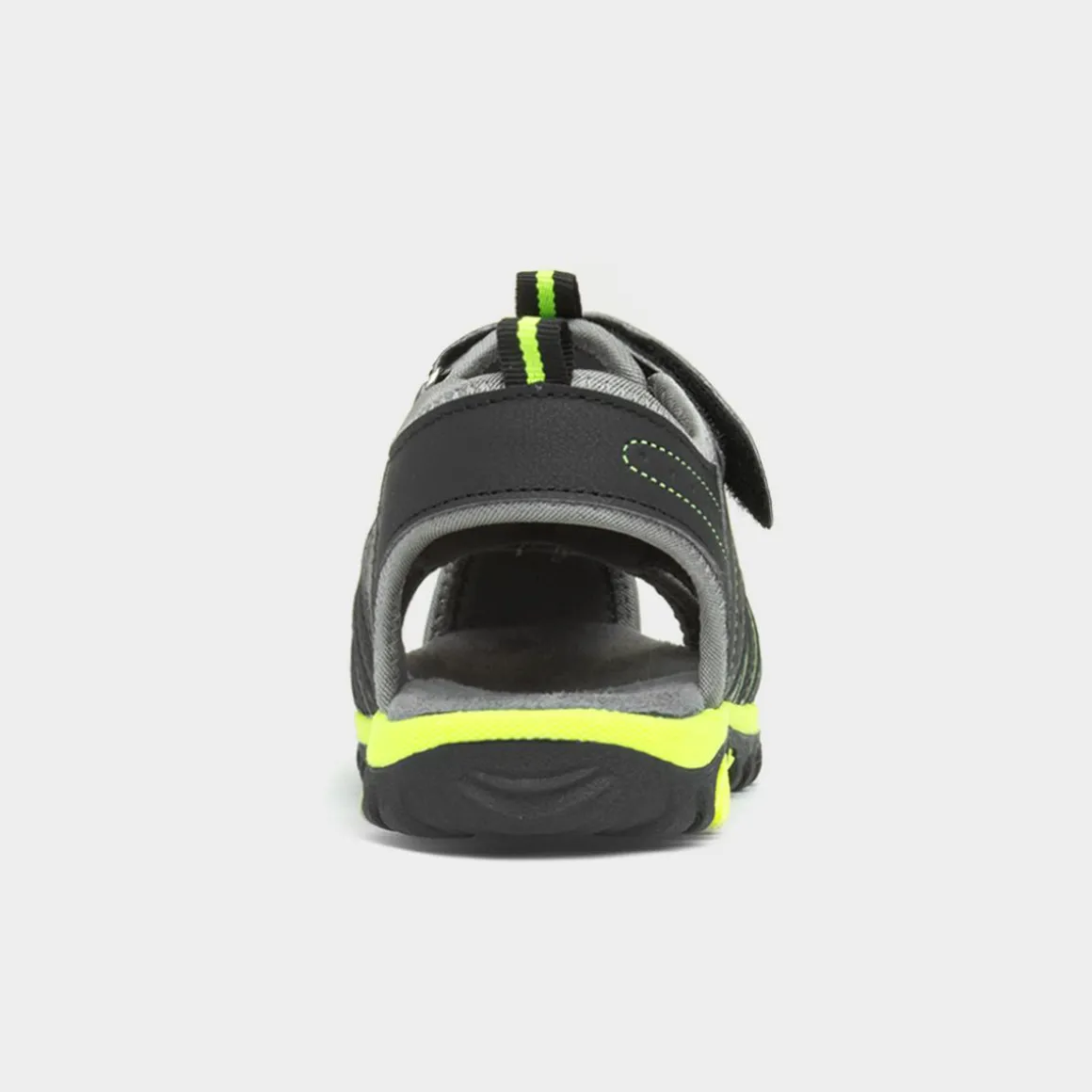 Red Fish Ike Boys Black Easy Fasten Sandal