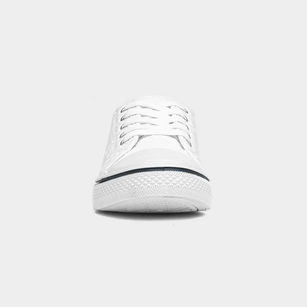 Red Fish Meru Womens White Floral Canvas Shoe