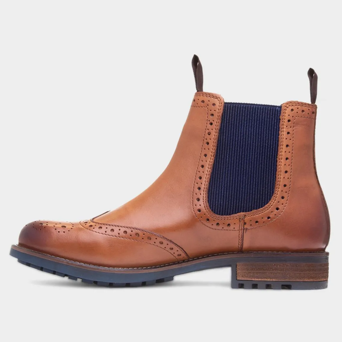 Red Level Clark Mens Tan Leather Chelsea Boot