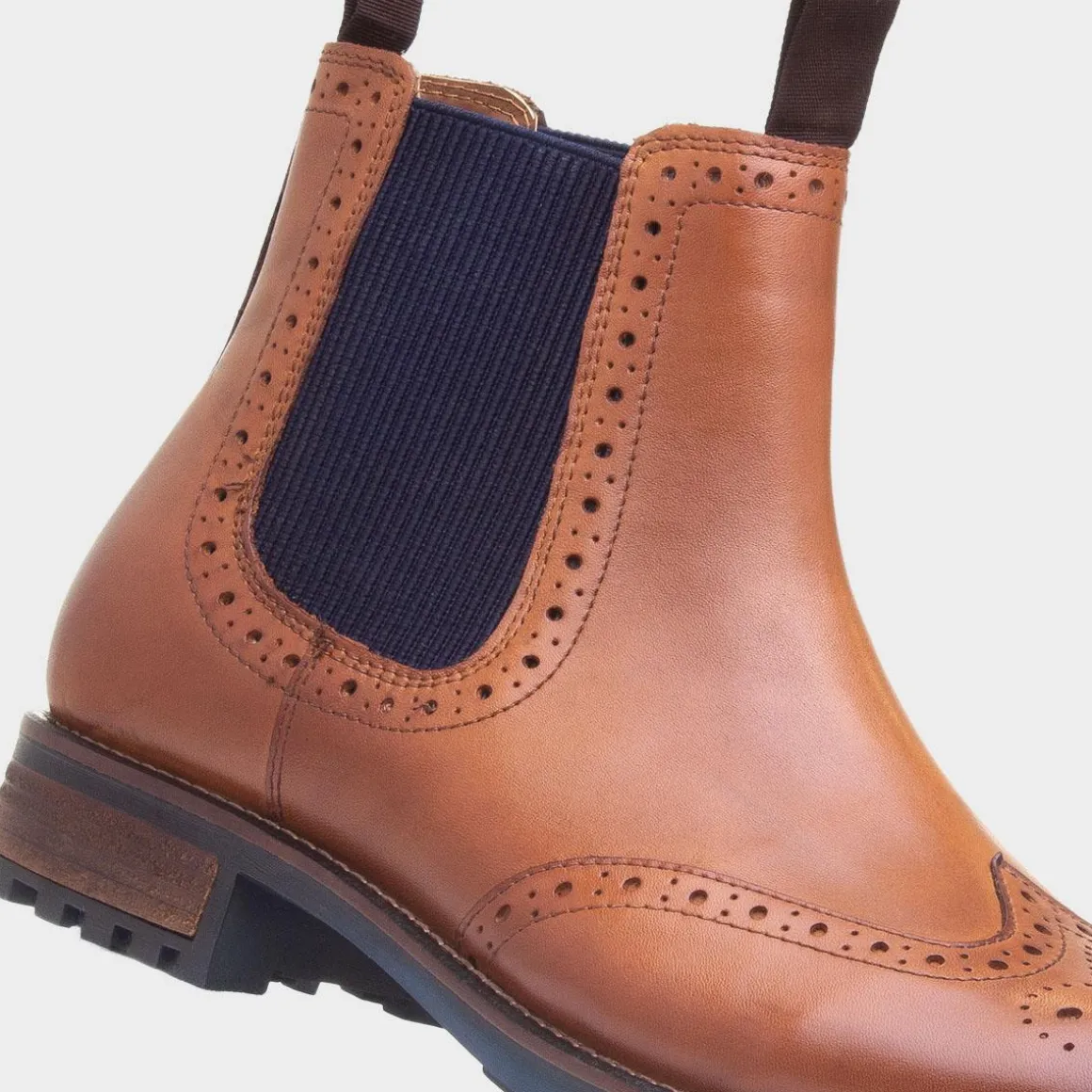 Red Level Clark Mens Tan Leather Chelsea Boot