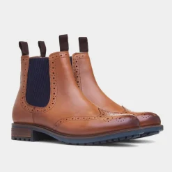 Red Level Clark Mens Tan Leather Chelsea Boot