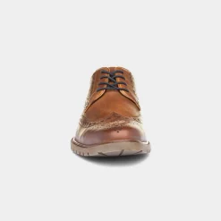 Red Level Cruise Mens Tan Leather Brogue Shoe