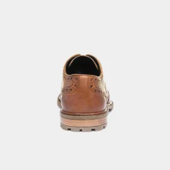 Red Level Cruise Mens Tan Leather Brogue Shoe