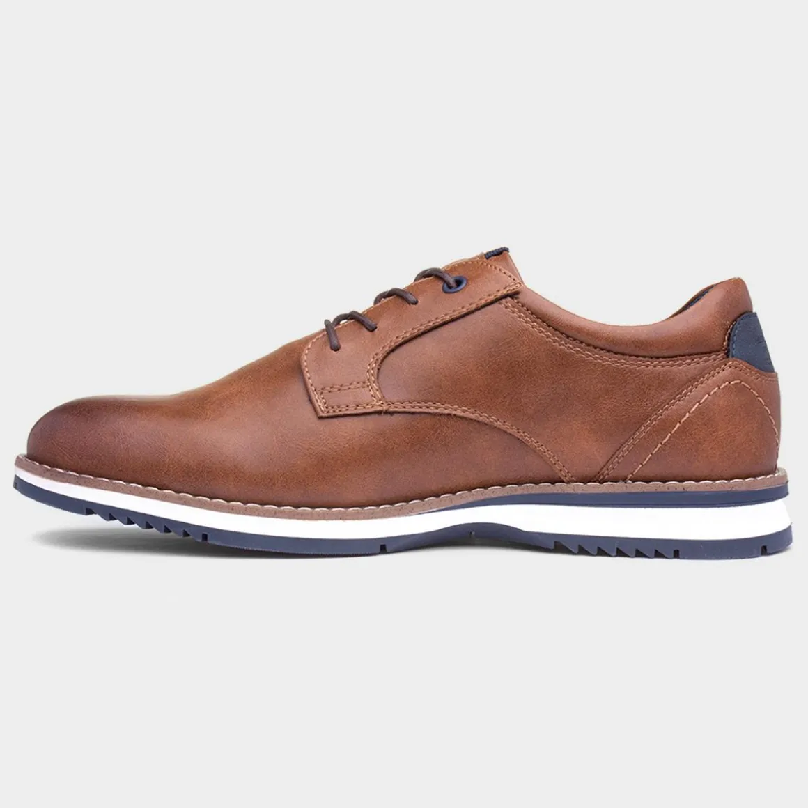 Relife Alfie Mens Cognac Brown Lace Up Shoe
