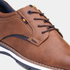 Relife Alfie Mens Cognac Brown Lace Up Shoe