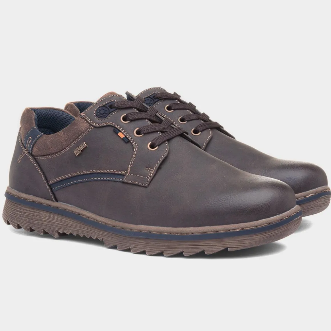 Relife Billy Mens Brown Wider Fitting Lace Up Shoe