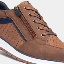 Relife Casey Mens Cognac Brown Lace Up Shoes