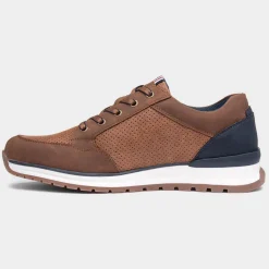 Relife Casey Mens Cognac Brown Lace Up Shoe