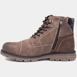 Relife Chris Mens Cognac Brown Zip Up Boot