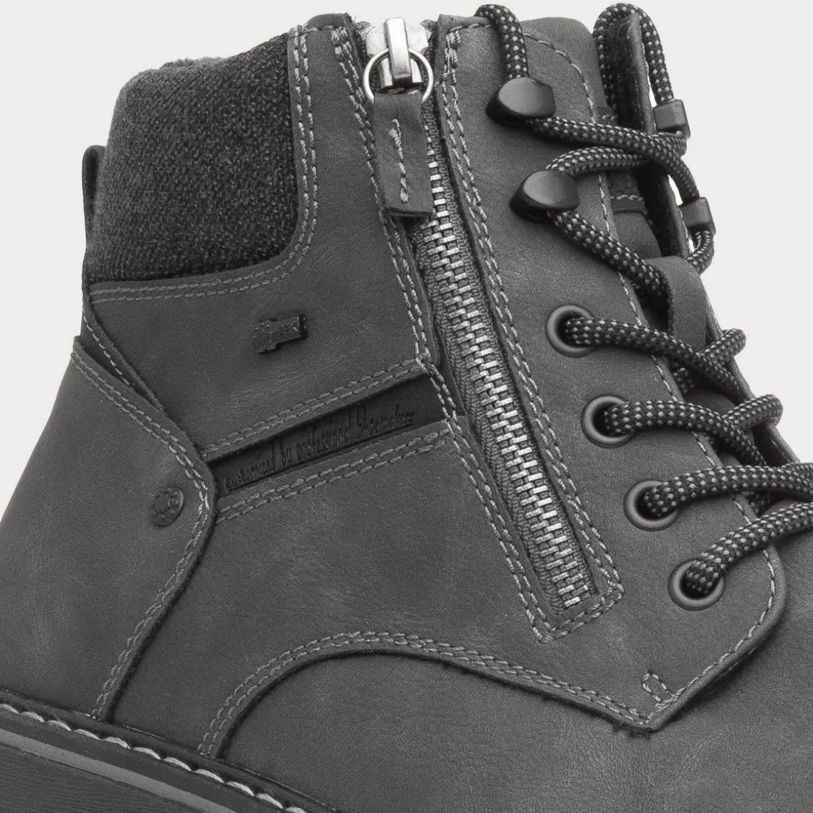Relife Jay Mens Grey Wide Fit Ankle Boot