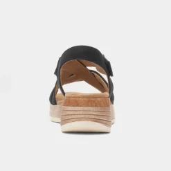 Relife Maldives Womens Black Wedge Sandal