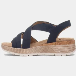 Relife Maldives Womens Navy Wedge Sandal