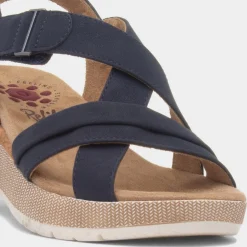 Relife Maldives Womens Navy Wedge Sandal