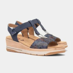 Relife Mandalay Womens Navy Wedge Sandal