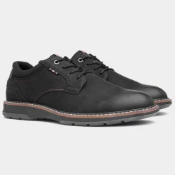 Relife Mikey Mens Black Lace Up Shoe