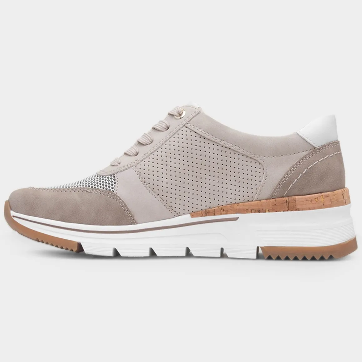 Relife Sarah Womens Beige Lace Up Shoe
