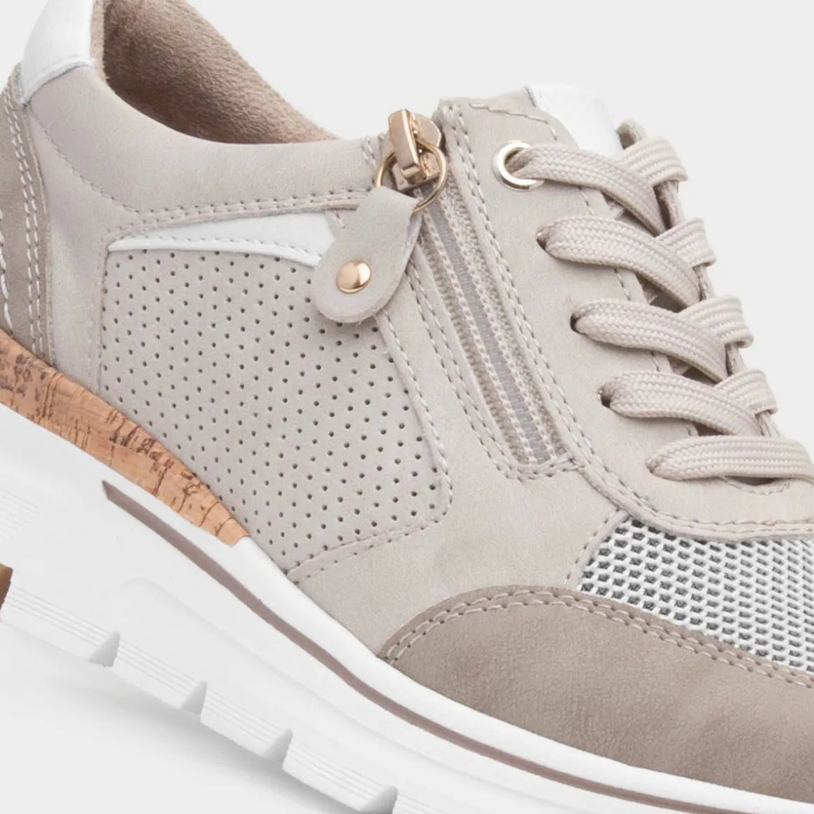 Relife Sarah Womens Beige Lace Up Shoe