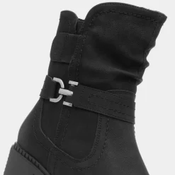 Relife Sonya Womens Black Heeled Boot