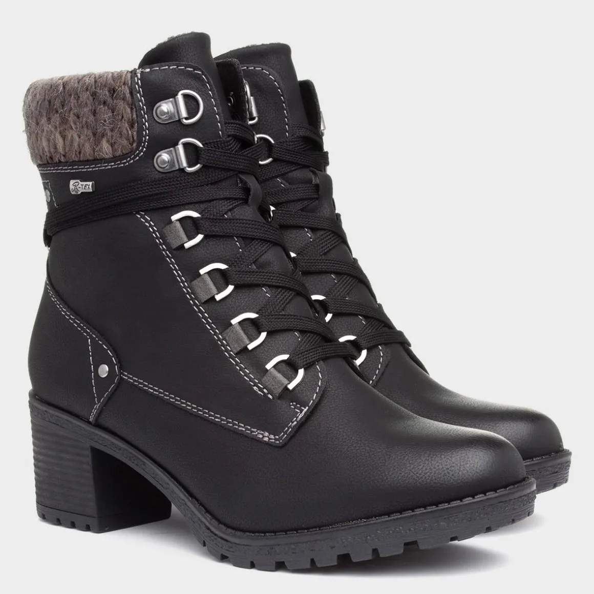 Relife Stacey Womens Heeled Boot in Black