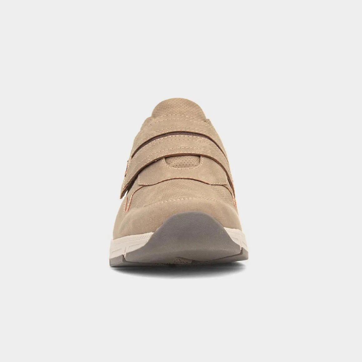 Relife Stephen Mens Taupe Easy Fasten Shoe