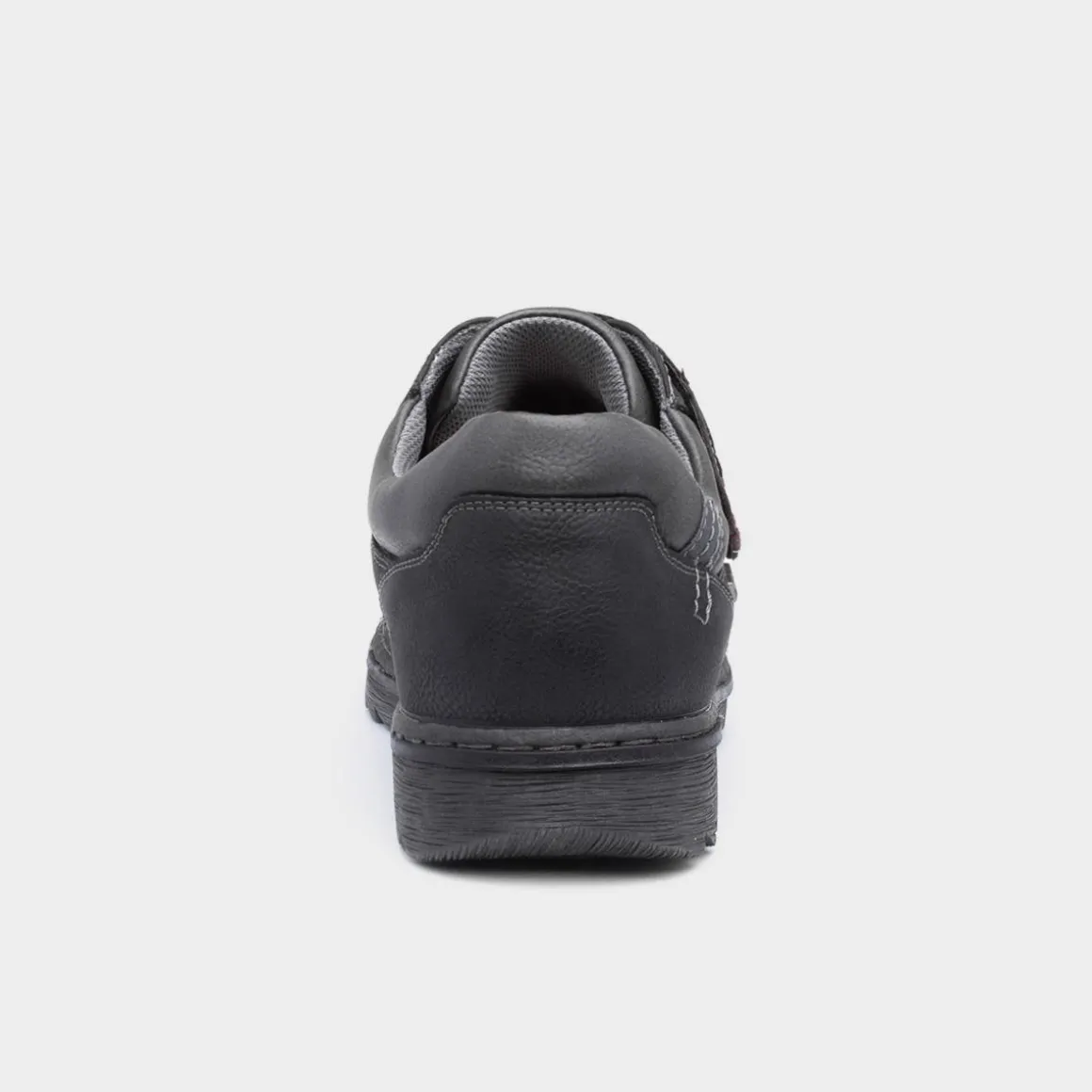 Relife Steve Mens Black Easy Fasten Shoe