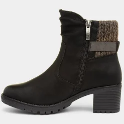 Relife Tracey Womens Black Heeled Boot